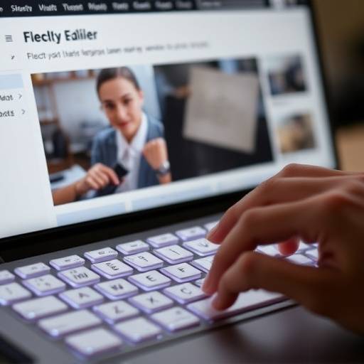Illustration d'une personne naviguant sur un site web avec un clavier, mettant en &radic;&copy;vidence l'ordre de tabulation.